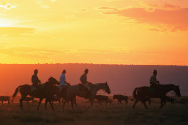 Riding at sunrise